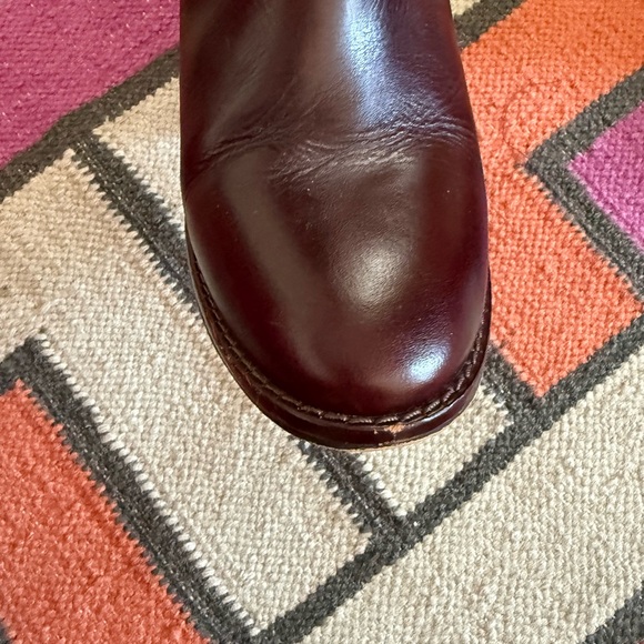 Vince Camuto Tall Leather Extra Wide Calf 9.5 Block-Heel Boots - Rich Mahogany - Picture 7 of 12
